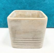 Cache Pot Ciment Carré 12x12 H11,5 Gris