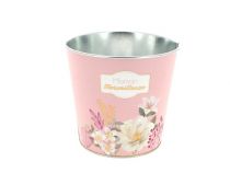 Cache Pot Zinc Maman D13,5 H12 Rose