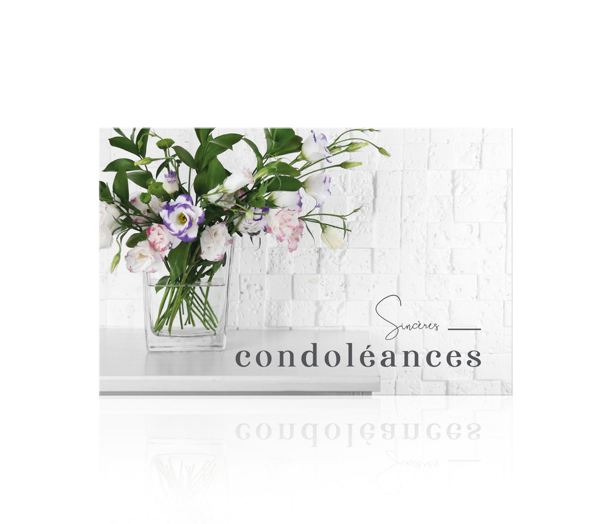 Carte condoléances fleurs 24