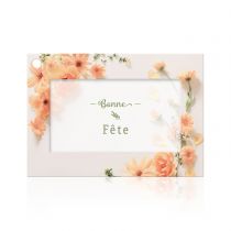 Carte Voeux Fleur de Fleur \ Bonne Fête\  ( x 10 )