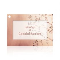 Carte Voeux Fleur de Fleur \ Sincères Condoléances\  ( x 10 )