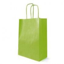 Sac Kraft Blanc 23x12 H31 Vert Anis ( x 50 )