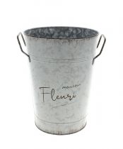 Vase Zinc \ Mon Coin Fleuri\  D18 H25 Gris