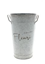 Vase Zinc \ Mon Coin Fleuri\  D20 H33 Gris