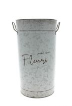 Vase Zinc \ Mon Coin Fleuri\  D22 H40 Gris